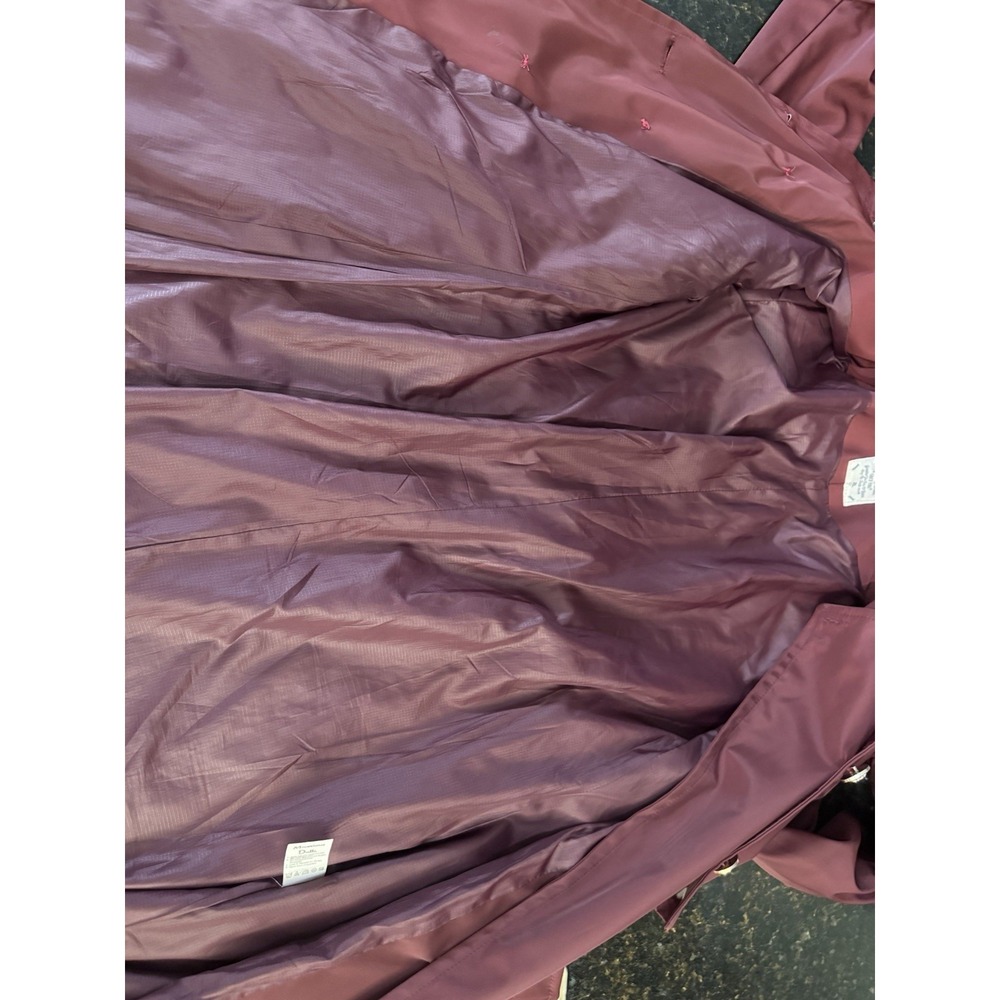 Massimo‎ Dutti Maroon Burgundy Trench Coat Women's X-Large Designer - Picture 8 of 14